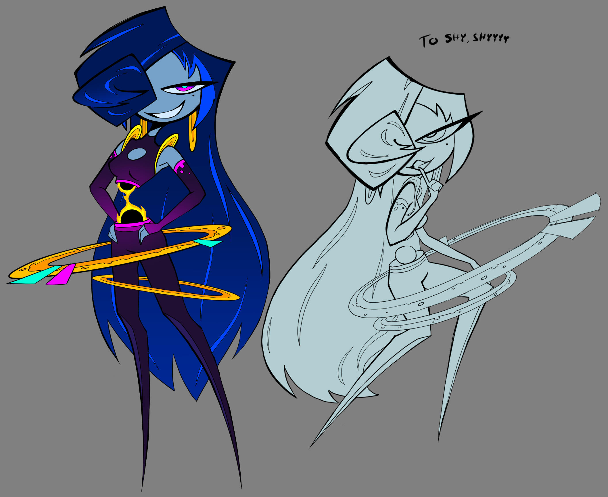 Space Ladies: Binary Black Hole early color