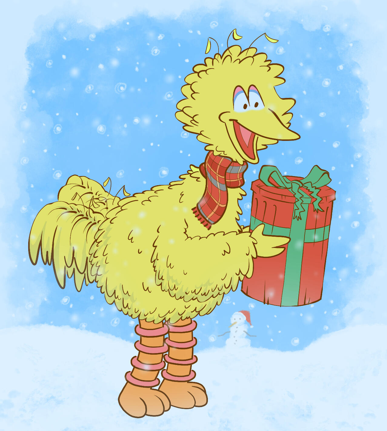 Big Bird Christmas art